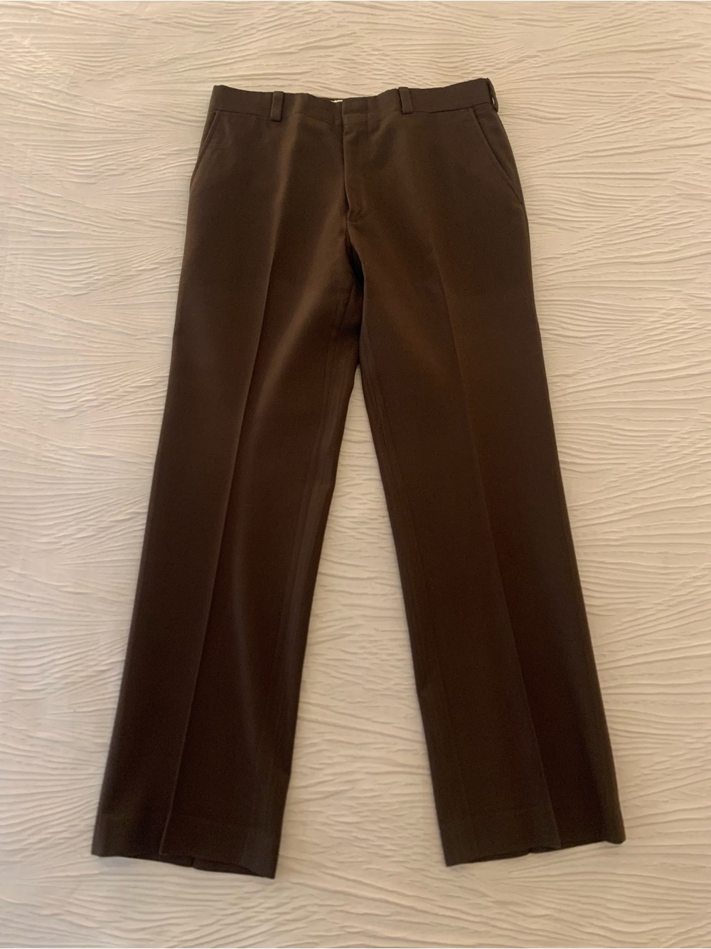 Vintage 70s/80s Sears Roebuck Brown Wool Flat Front pants, size 32x30